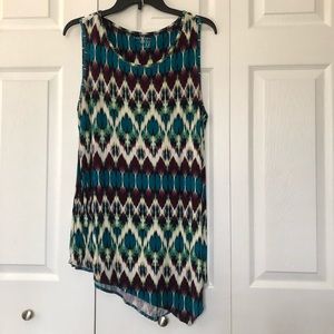 Ruff hewn Asymmetrical tunic length top